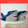 Haifisch Plüsch Hausschuhe Damen Herren Tier Haus Innen Winter Warm Boden Schuhe 3D