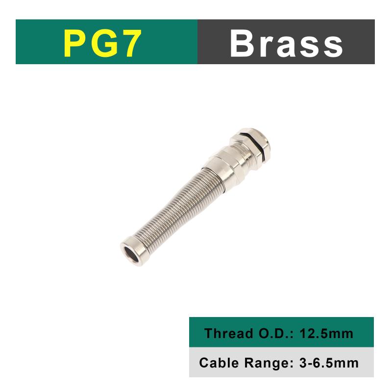 Electrical Nickel Plated Brass Cable Gland Waterproof Strain Relief Anti Bending for 8mm10mm Wire Clips Offices