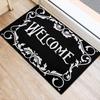 1Pc Letter Print Welcome Door Mat Washable Indoor Outdoor Black Home Decor Carept for Living Room Kitchen Balcony Bathroom Rugs