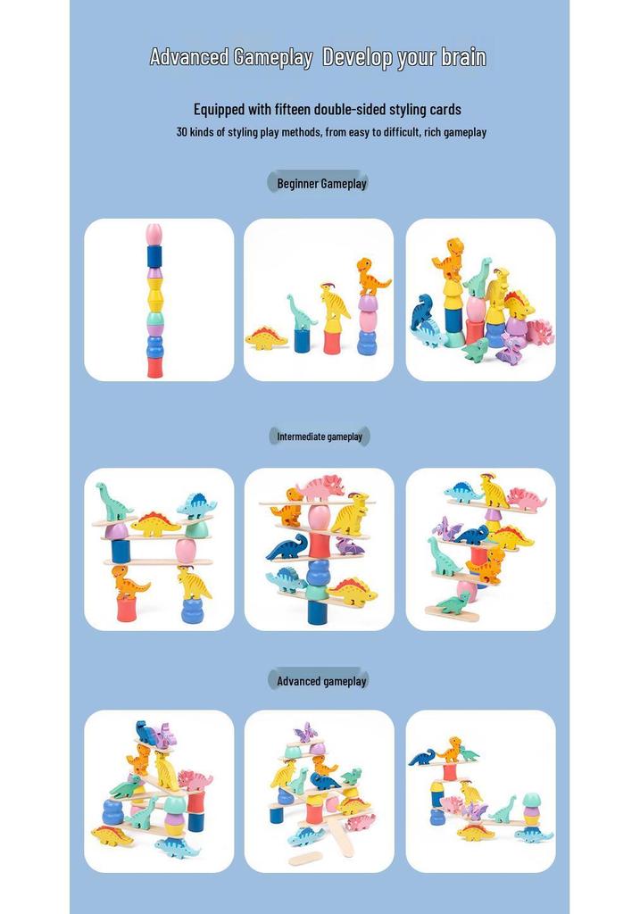 Kids' Dinosaur Stacking Tower: Educational & Interactive Balance Game