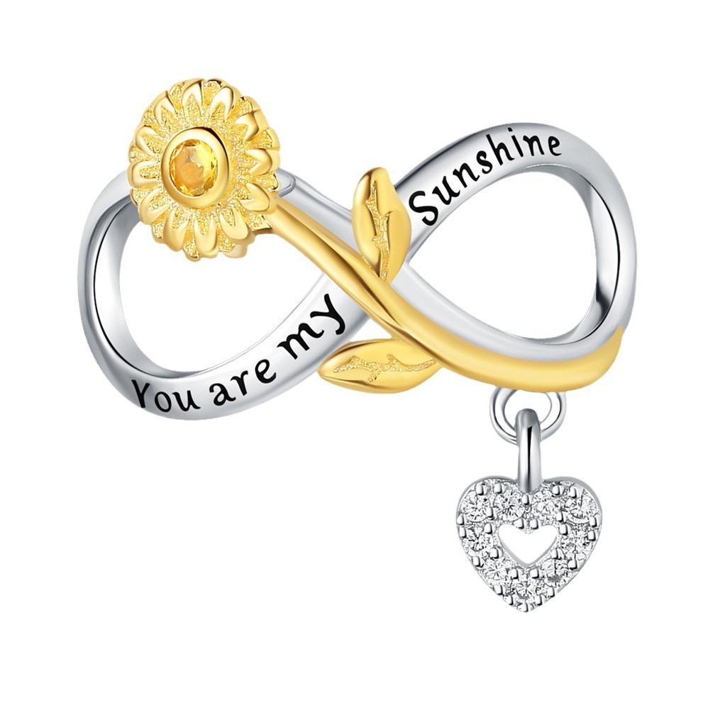 Pendant Diy Accessories 9 Sterling Silver Bracelet Necklace Jewelry Handmade Personalized Sunflower Love Beaded Jewelry