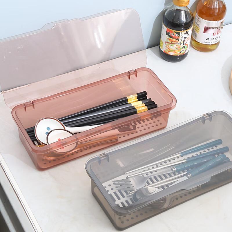 Kitchen Draining Chopstick Holder with Lid