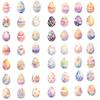 50-Piece Festive Original Non-Infringing Easter Series Watercolor Egg Stickers - DIY Waterproof Decor for Guitars, Phones