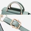 Small PU Leather Handbag Solid Color Adjustable Casual Tote Shoulder Strap Square Shoulder Bag Lady