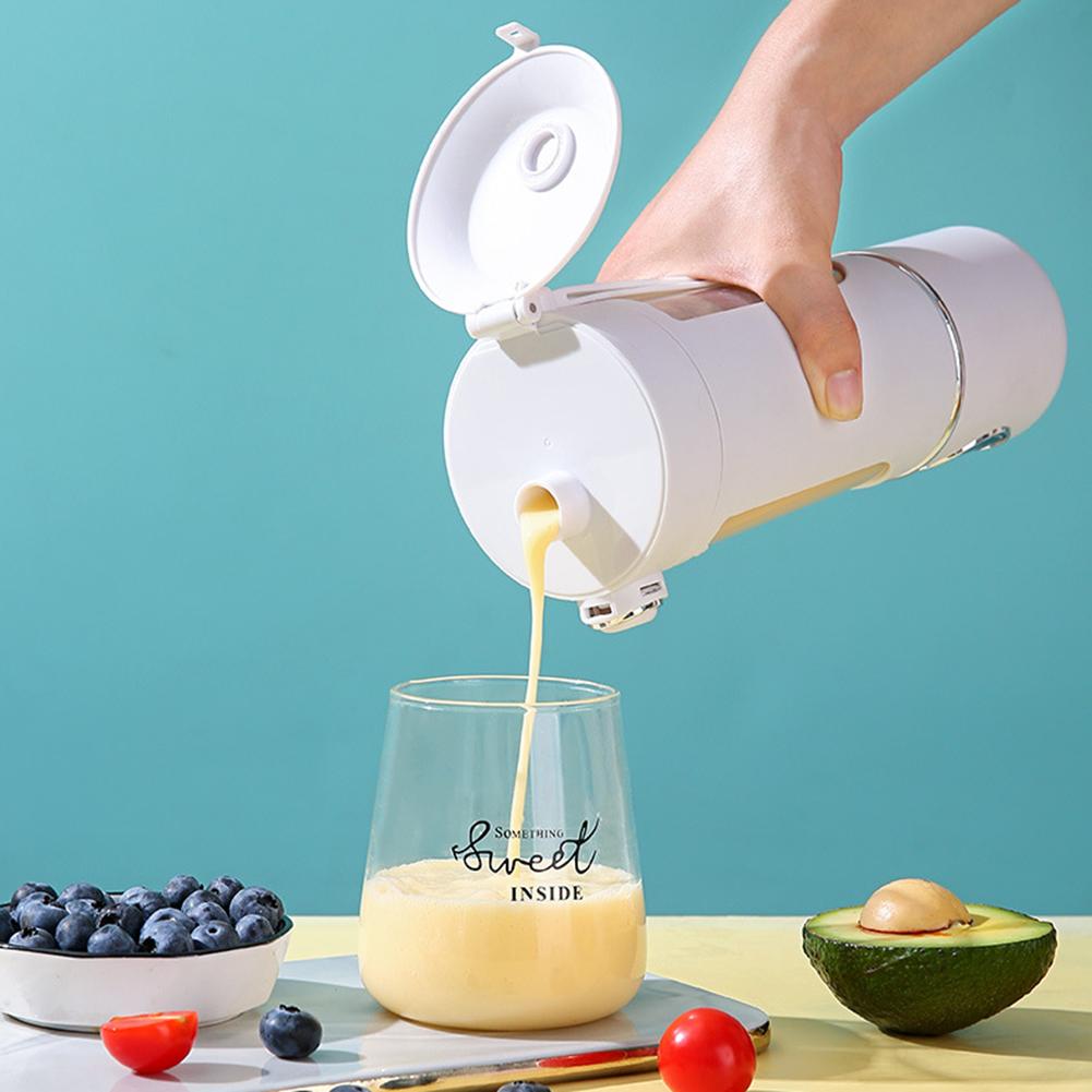 Wireless Usb Rechargeable Mini Juicer Cup 12 Blades Head Multi Speed Adjustables For Busy Morning Solution