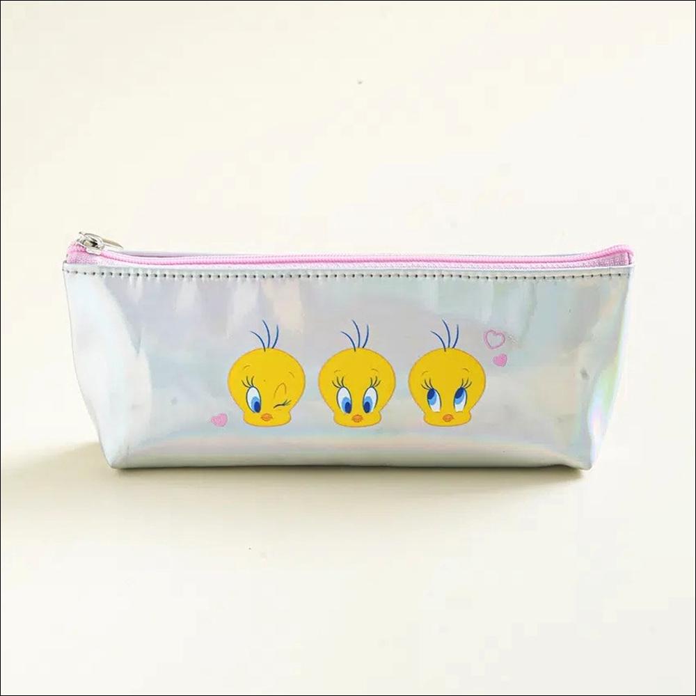 [K-Stationery] Daiso Корея Looney Tunes Твити Голографический пенал - Милые корейские канцелярские товары Школьные принадлежности 1EA