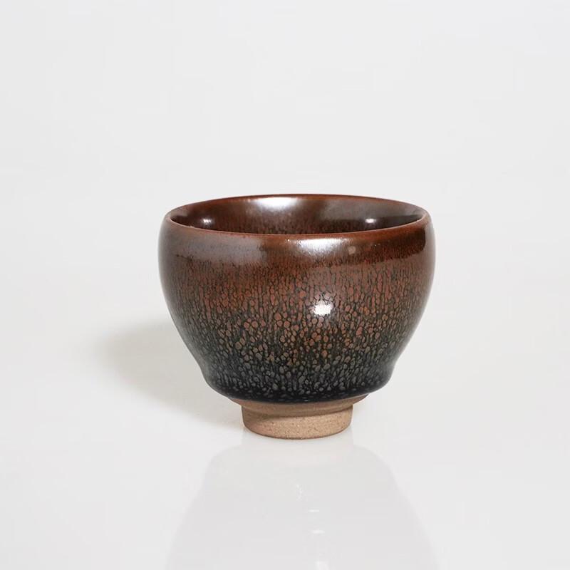 Jianzhan Handled Tea Cup Set - Red Partridge & Blue Qilin