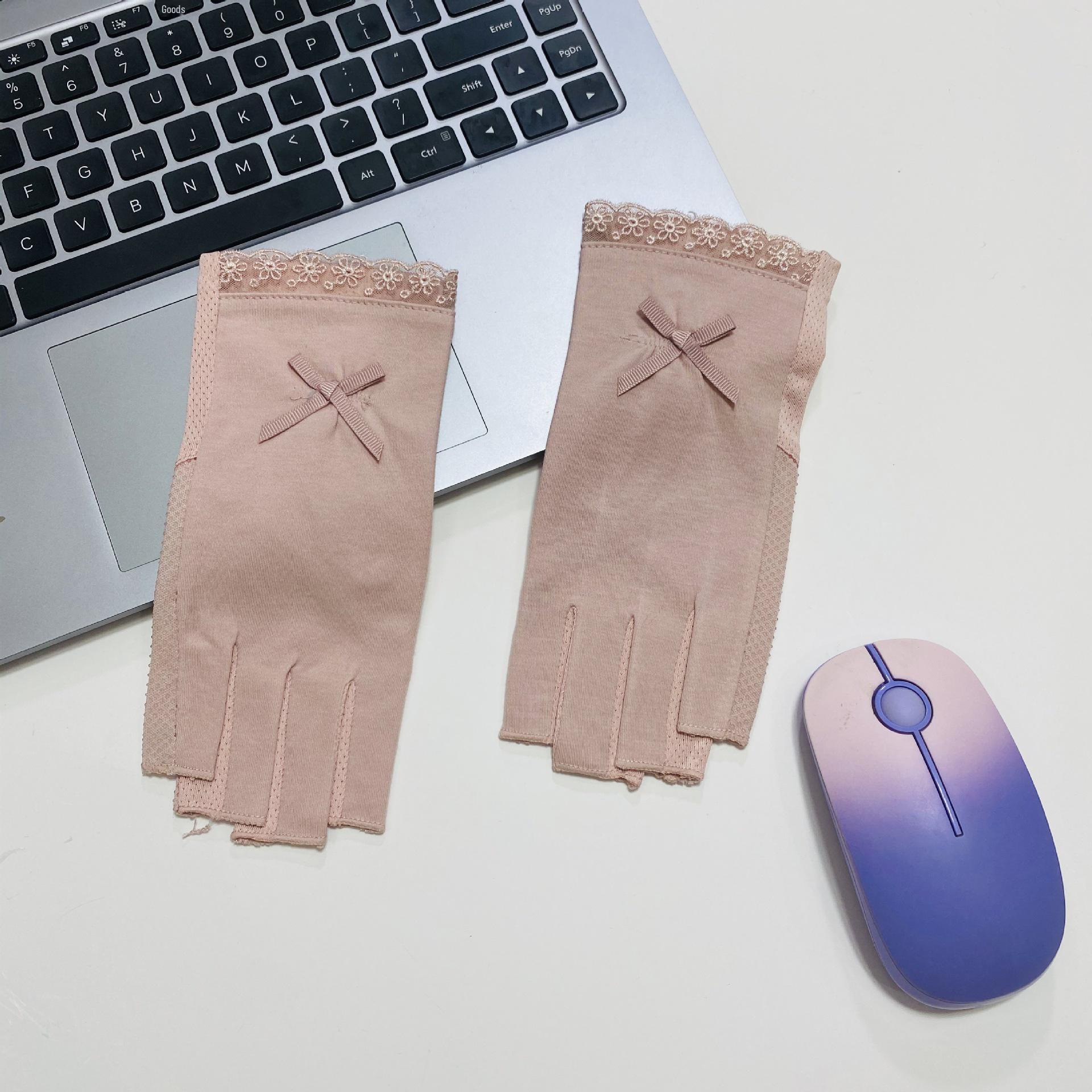 Women s Summer UV Protection Non-slip Cycling Gloves - Thin, Breathable, Elastic Cotton