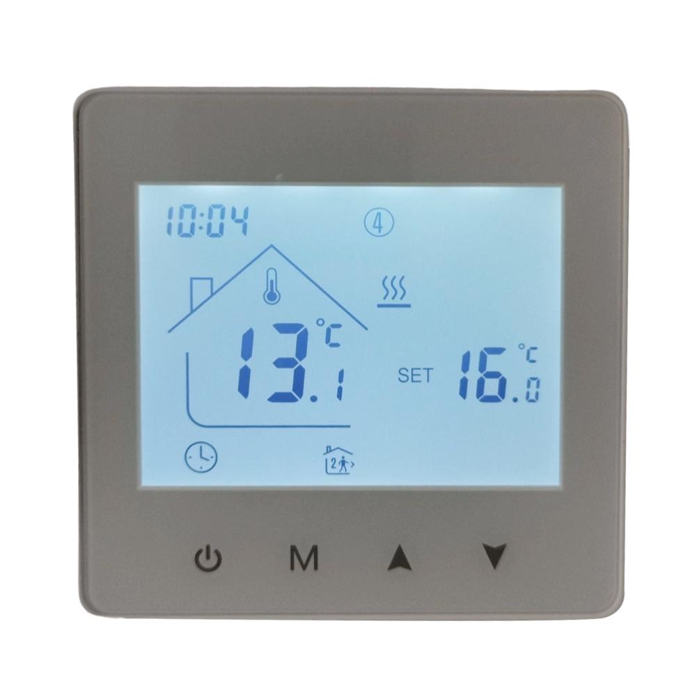 Boiler Temperature Regulator Programmable Thermostat Flame Retardant Material Memory Function Boiler Thermostat 86 X 86 X 41mm