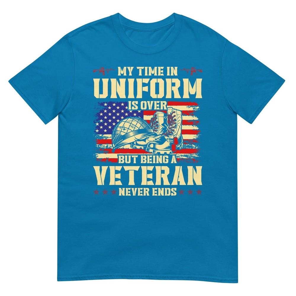 My Time In Uniform Is Over But Being A Veteran Never Ends TShirt
