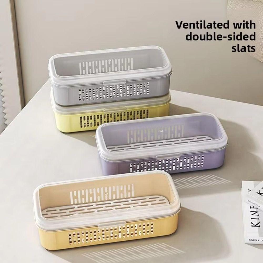 Rectangular Shape Chopstick Drying Box Single Layer Tableware Storage Case Kitchen Use