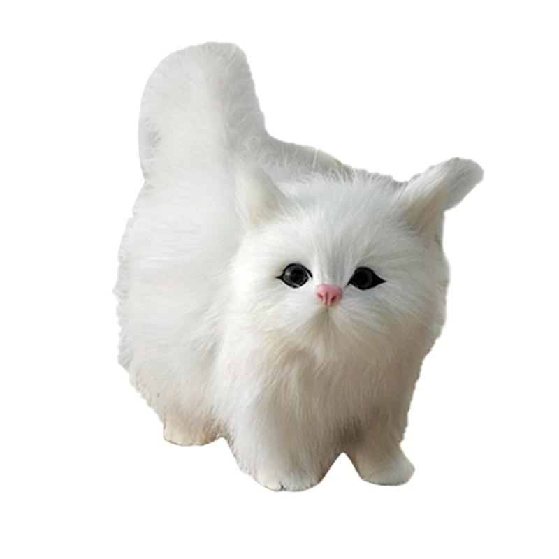 Пушистая плюшевая кукла-кошка Милая мягкая кошка Игрушка-животное Украшение для стола Для дома Рождественский декор