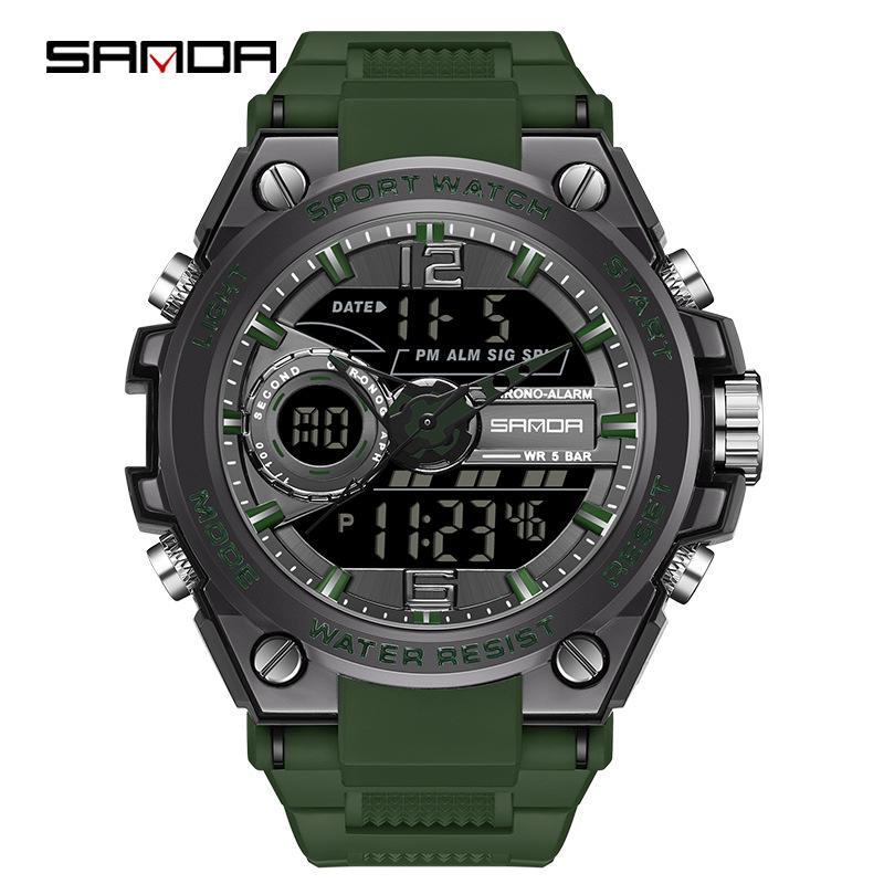 Sanda Waterproof Multifunction Student Sports Watch with Outdoor Features and Douyin Live Hot Design