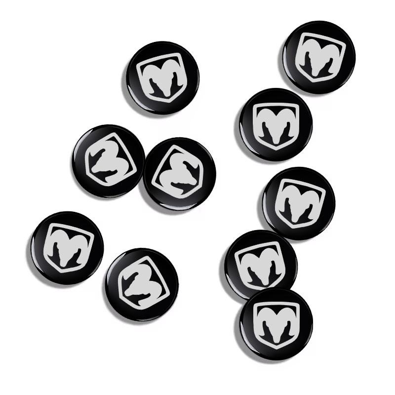 2/5/10Pcs 14MM Remote Car Key Stickers Emblem Accessories for Dodge SXT Challenger Charger RAM 1500 Stratus Dart Dakota Charger Avengr Durango