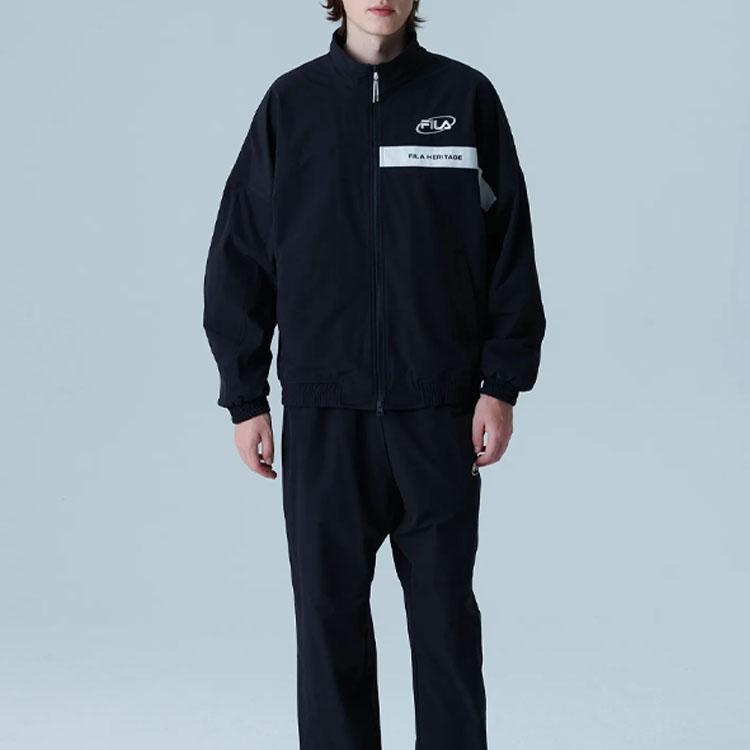 FILA Jackets Unisex Black Stand Collar Moderate Other FS2JKF3101X-BLK