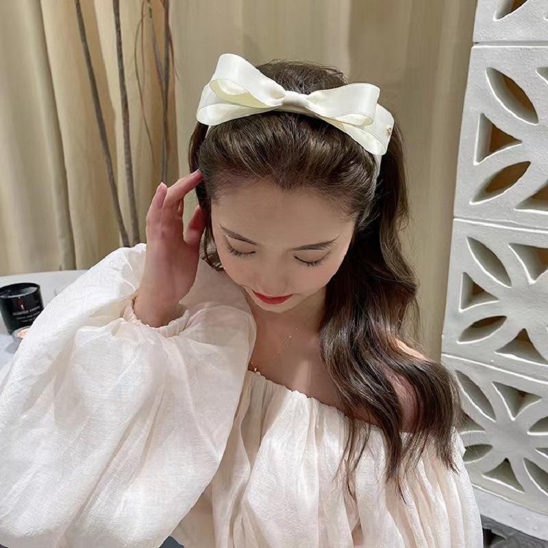 Korean Fabric Double Bow Headband for Women New Fashion Simple Hair Wash Hairband Ladies Headwear Hair Accessories