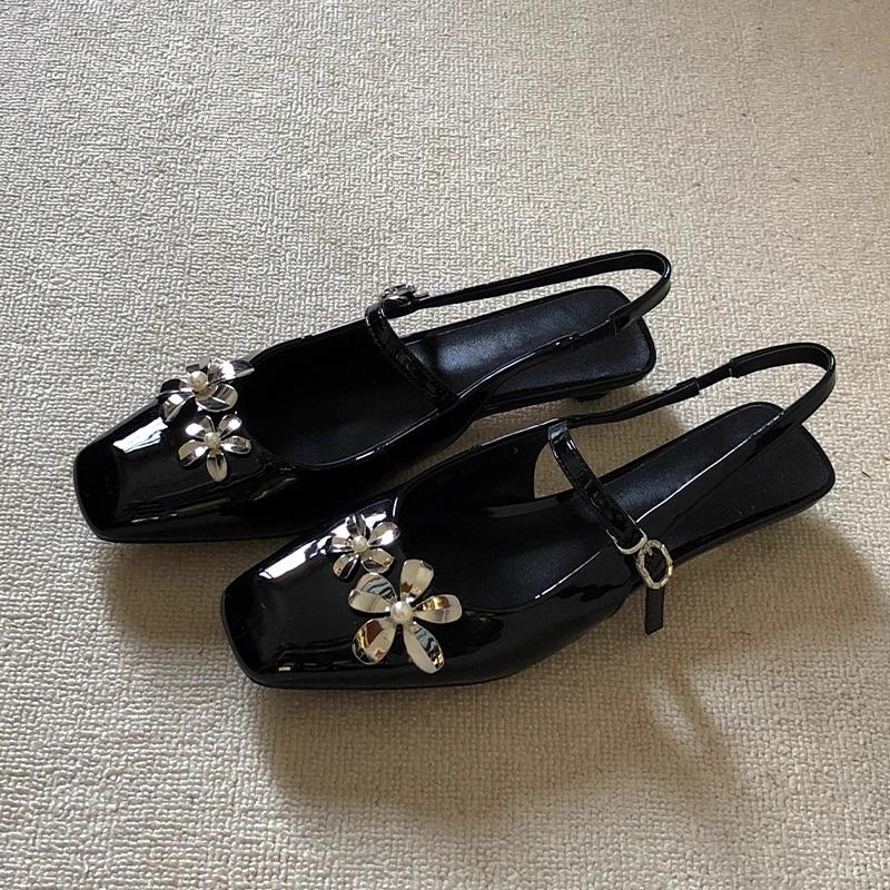 Módní květinové dámské sandály Módní boty na podpatku Elegantní šaty Dámské pantofle 2025 Nové designové nazouváky Sexy luxusní Zapatillas De Mujer