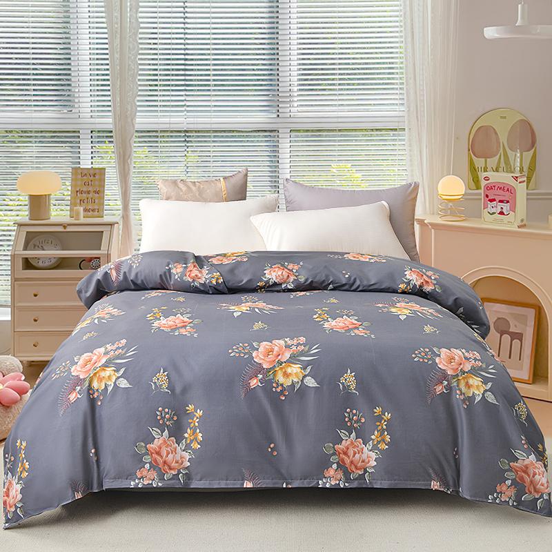 Luxury Floral Patterns Comforter Cover 1Pc Quilt Cover Skin-friendly Breathable Soft Duvet Cover with Zipper Queen Size Bedding