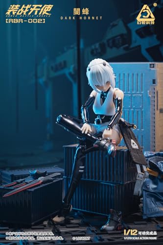LOSCONT Armed Battle Angels Series ABA 002 Dark Hornet 1/12 Scale PVC, ABS, POM, and Fabric Painted Movable Figure