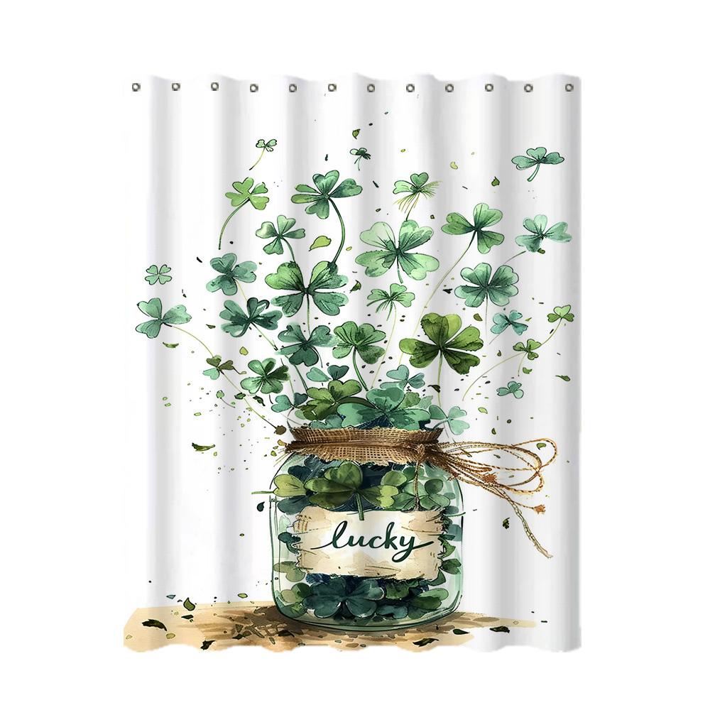 1pc Elegant Floral Butterfly Shower Curtain Multiple Plant Design Perfect Bathroom Decorative Bathroom Shower Curtain