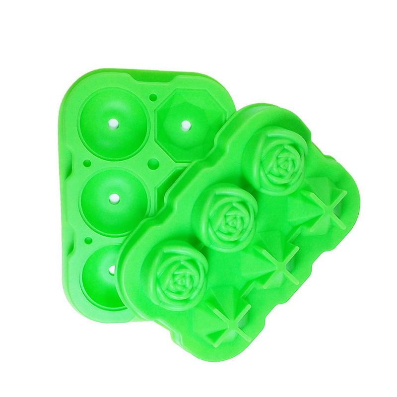 

1pc Rose Ice Cube Tray Silicone Ice Cube Tray 6 Easy-to-release Large Ice Balls For Cocktails Beverages And Juices.