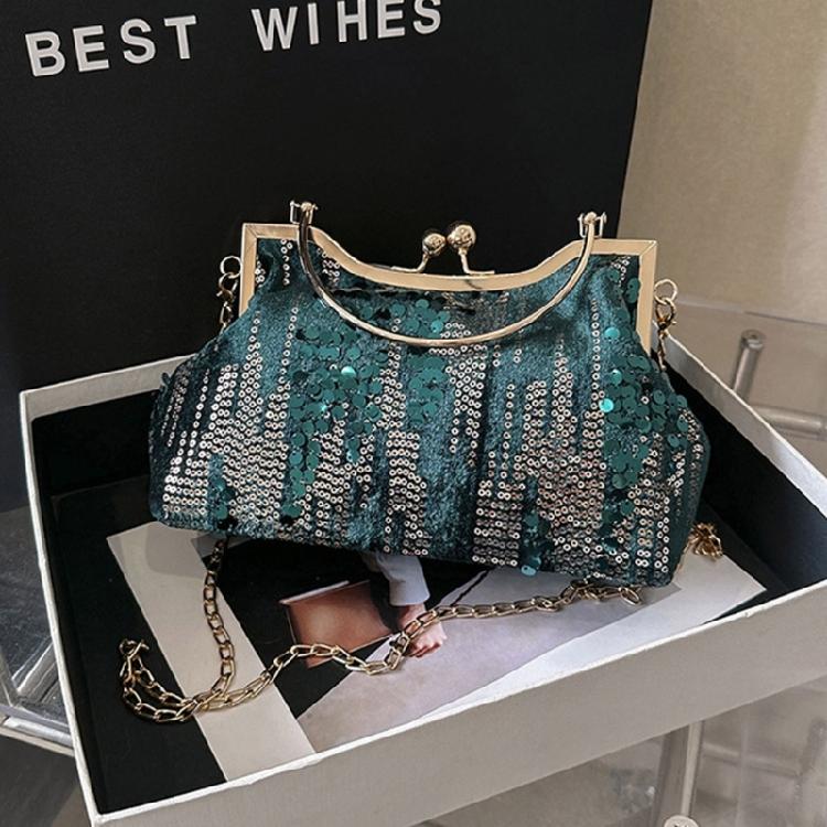 Sparkling Sequins Clutch Purses Fashion Handbag Wedding Party Shoulder Bag