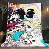 Anime Monster Punk Style 2D Flat Pattern Flannel Blanket High Quality All Seasons Warmth and Comfort Perfect for Christmas Gifts.PMT0914297