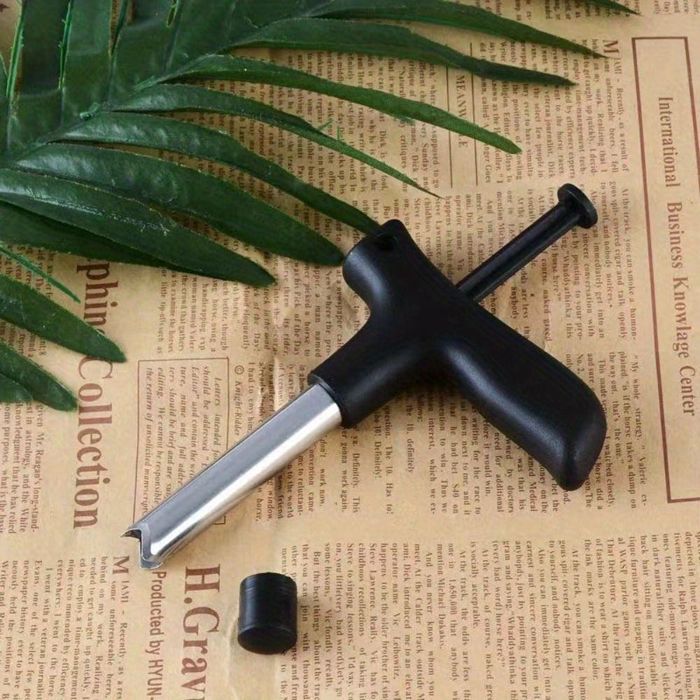 Plastic Handle Coconut Opener Stainless Steel Coconut Opening Tool Easy and Fast Kitchen