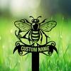 Metal Garden Stake Decor, Bee Yard Art, Farmhouse Sign, Outdoor Metal Ornament