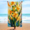 Bohemian Floral Print Summer Beach Towel Quick Dry Lightweight Sandproof Absorbent Towel for Travel Pool Camping Yoga