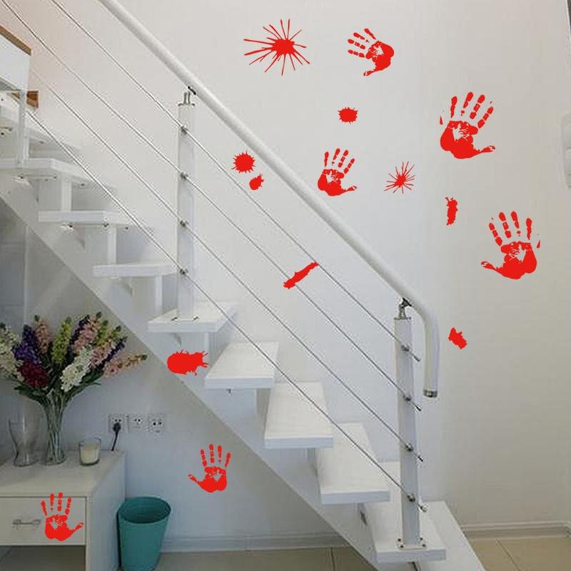 Creative Halloween Window Stickers PVC Decals Scary Automobile Exterior Deco