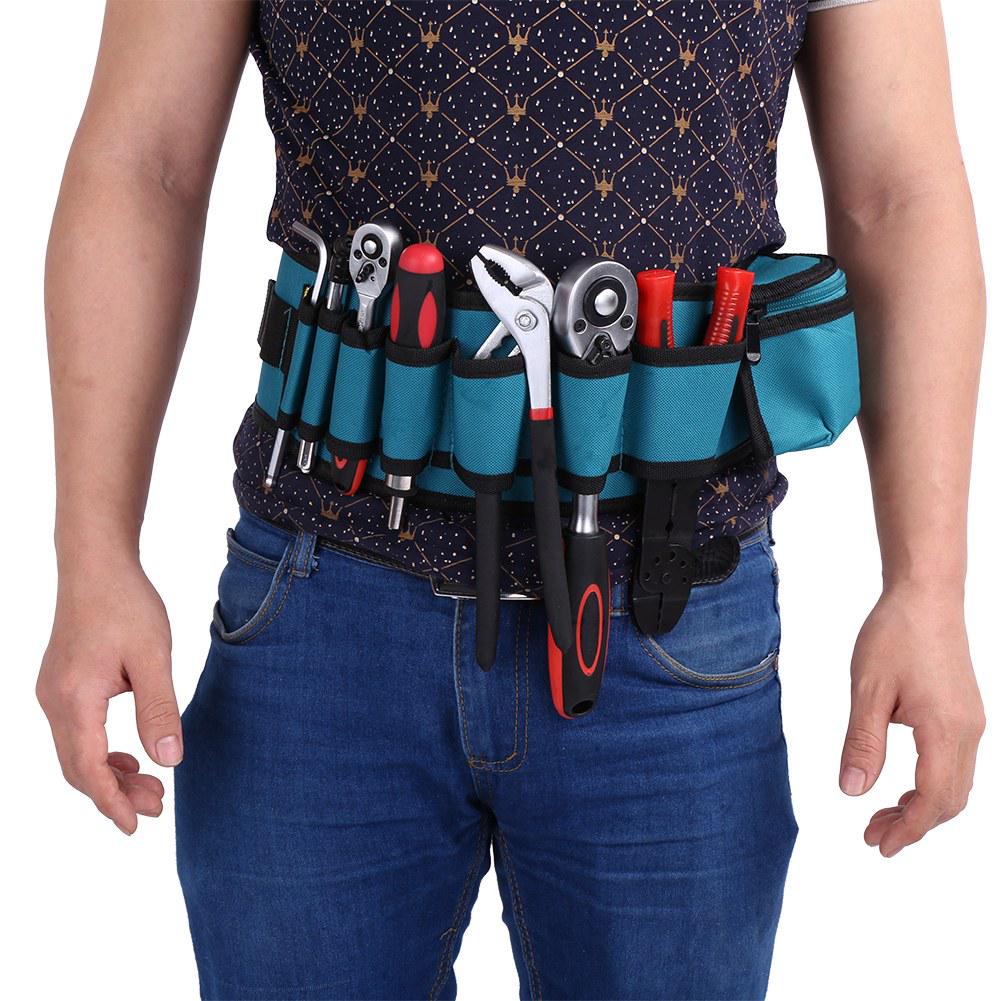 Professional Electricians Tool Storage Holder Waist Bag Convenient Organizer w Adjustabe Belt