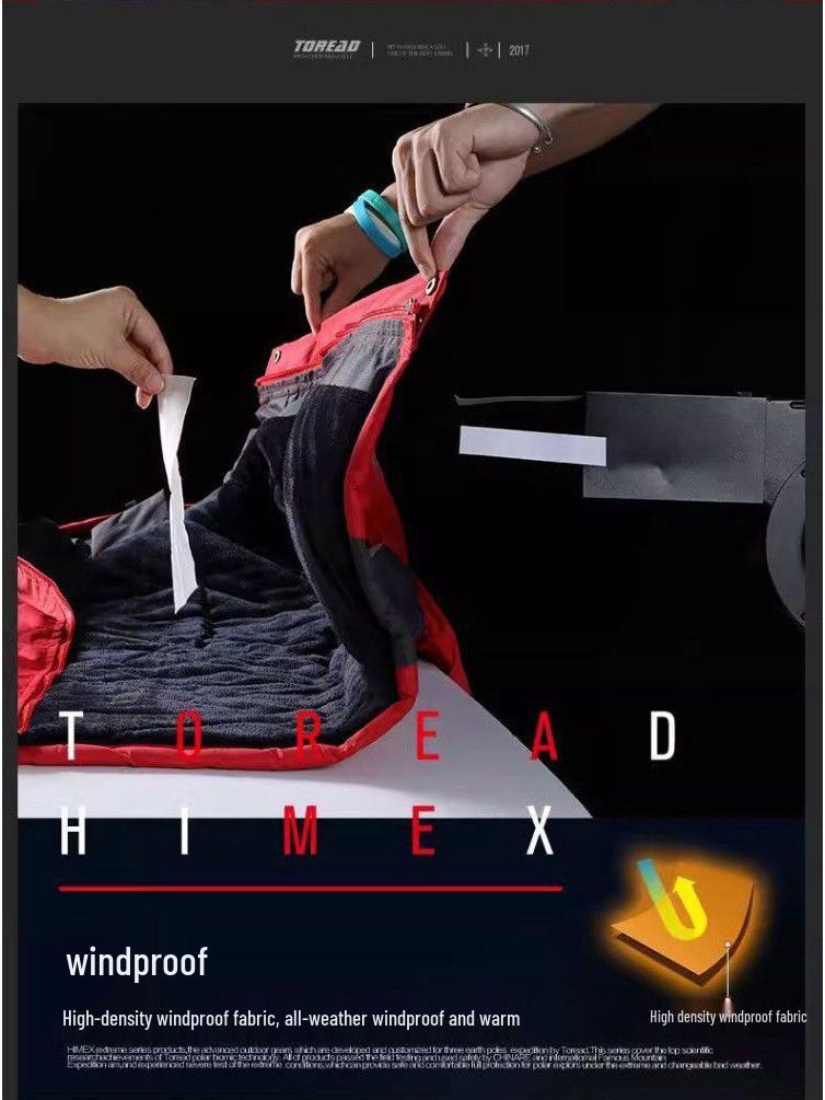 Men's Fleece-Lined Winter Work Jacket - Windproof, Waterproof, Cold Protection Coat