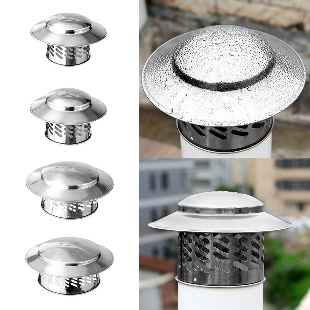 80/110/160/200mm Wand Frischluftauslass Winddichtes Dachrohr Ablufthaube Universelle Schornsteinhaube Rohr