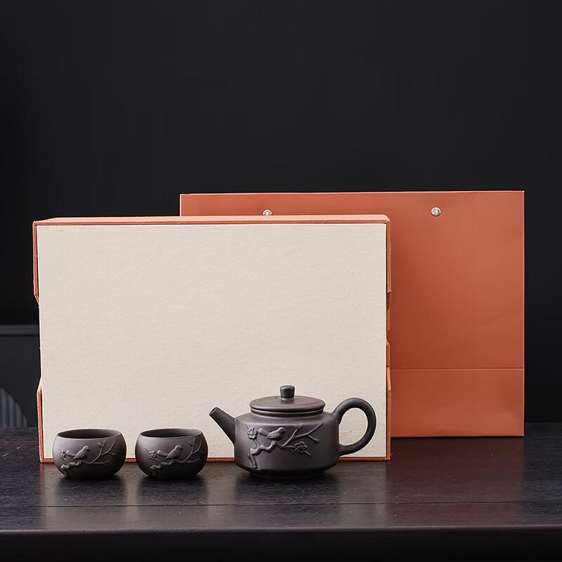 Magpies on Plum Ceramic Kung Fu Tea Set