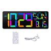 Multifunctional LED Digital Wall Clock 13inch with Remote Controls, Big Screen for Easy Viewing, Temperature and Date