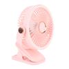 Kleiner Schreibtischventilator mit Klemme 5 Geschwindigkeitsstufen 3 Helligkeitsstufen 720 Grad Drehung Wiederaufladbar