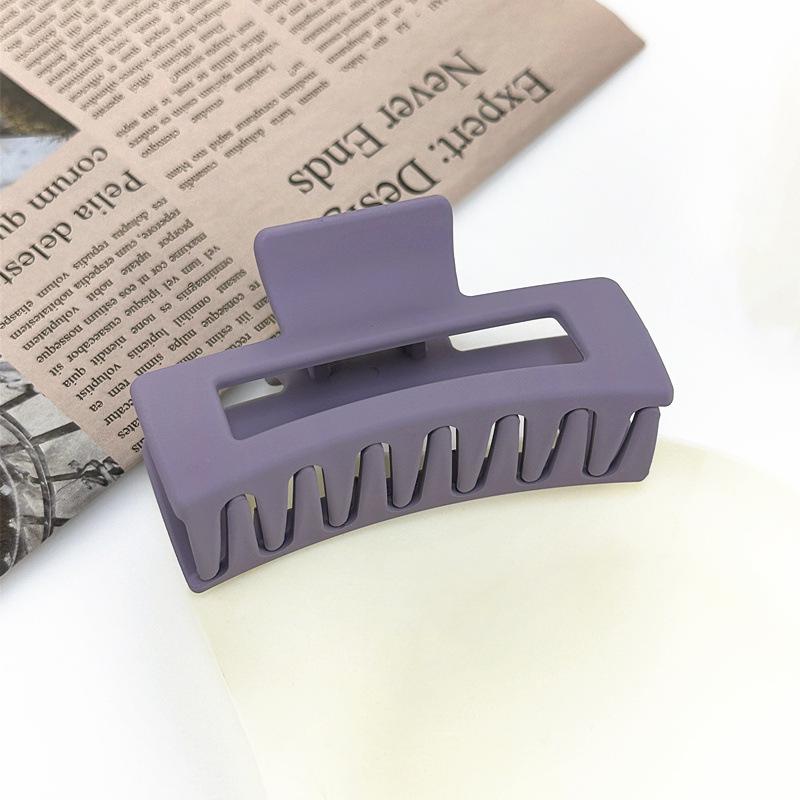 High-End Frosted Solid Color Hair Clip for Women