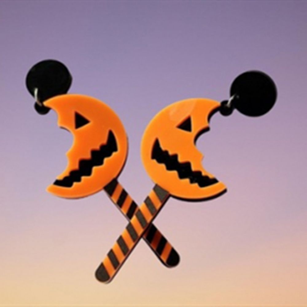 

Trendy Party Jewelry Halloween Earrings Pumpkin Earrings Ghost Earrings Human Skeleton Earrings D