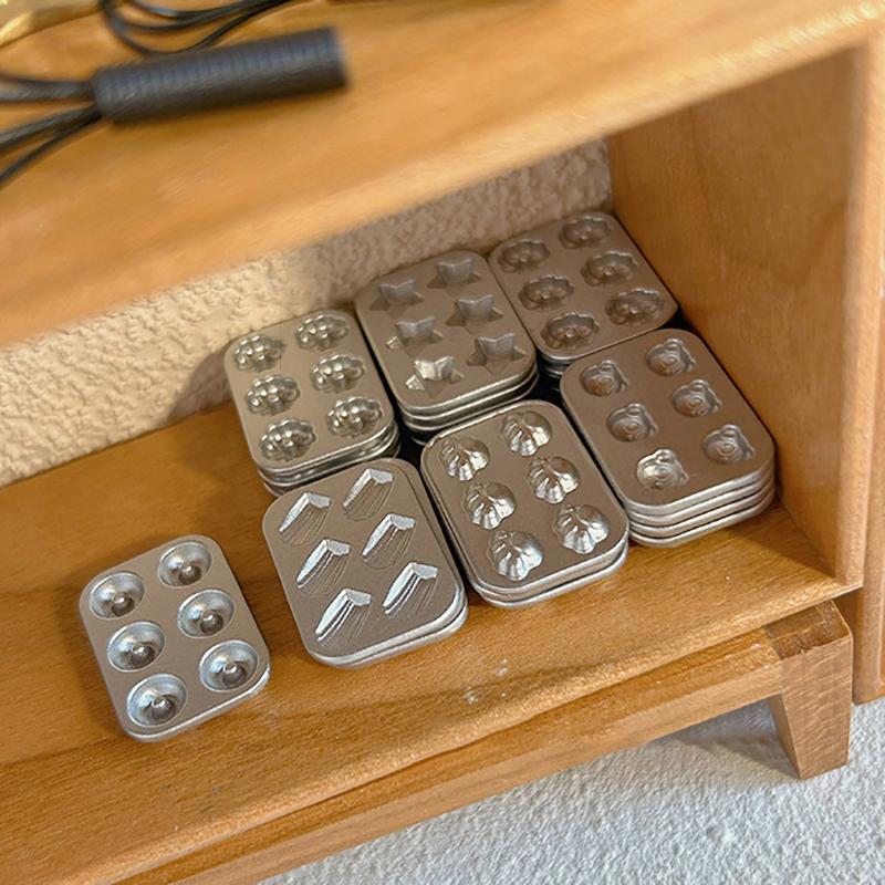 1:6/1:12 Scale Miniature Dollhouse Mini Pastry Biscuit Cookie Cake Bread Silver Mold Diy Food Play Silicone Mold Accessories