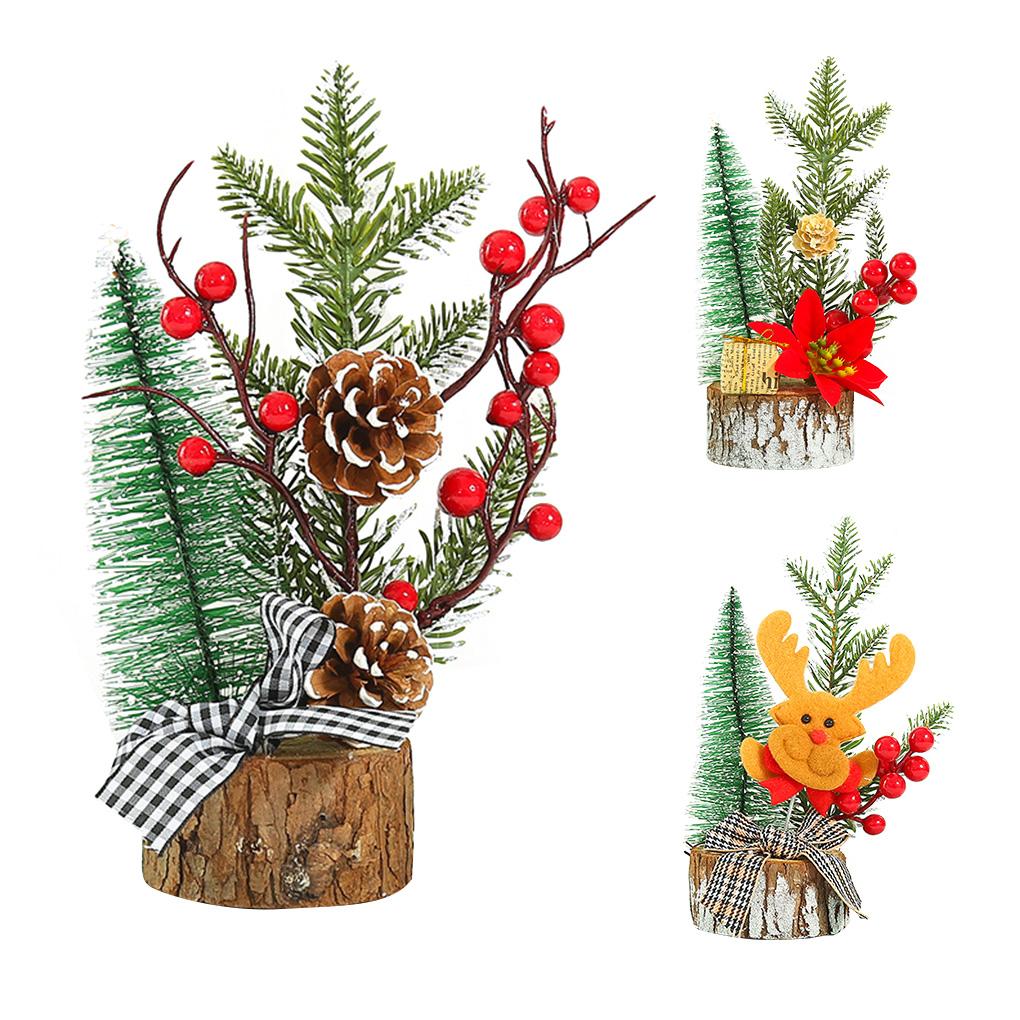 Mini Christmas Tree Desktop Decor Home Table Top Tree Ornament Xmas Decoration