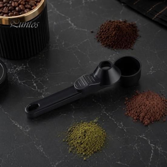 Misurino in Polvere con Manico Esteso, Cucchiaio di Misurazione Quantitativa Precisa, Cucchiaio da Raccolta con Chiusura Scorrevole Design a Prova di Perdite, per Caffè Latte