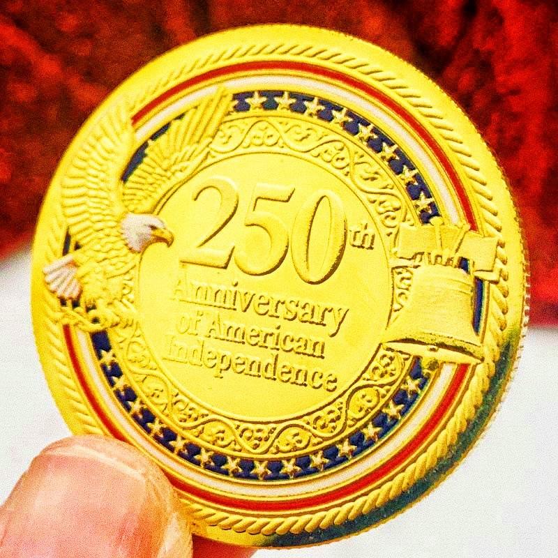 250th Anniversary of the American Eagle, Statue of Liberty, Gold Plated Commemorative Medal, Craft Masterpiece, Decorative Pendant, Commemorative Coin