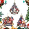 Patriotic Christmas Decor 250th Anniversary Ornament, 2D Acrylic Tree Hanging Decoration, 1776-2026 Keepsakes 250 Years Pendant for Xmas Tree, Holiday