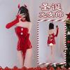 Zimei Tube Top Plüsch Weihnachten Mädchen Hüftrock Rotes Weihnachts-Kleid Cosplay Weihnachts-Uniform Versuchung Großhandel