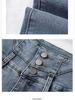 Damen High-Waist Slim Fit Koreanischer Stil Stretch Bleistiftjeans