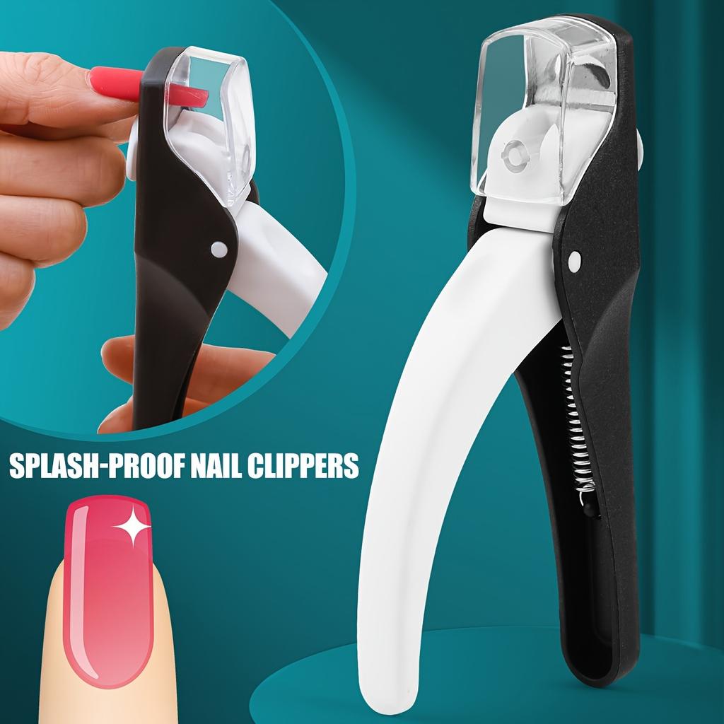 1 peça Cortador de Unhas Anti-Salpicos Atualizado, Extensão de Unhas Francesas em Forma de U DIY Aparador de Unhas, Ferramenta de Cuidados com as Unhas para Manutenção dos Pés, Mãos e Unhas