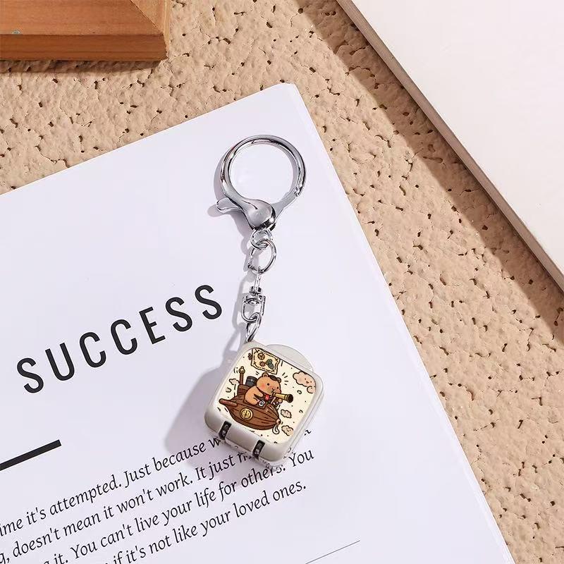 Portable Foldable Nail Scissors Keychain - God of Wealth Design Mini Clippers случайный