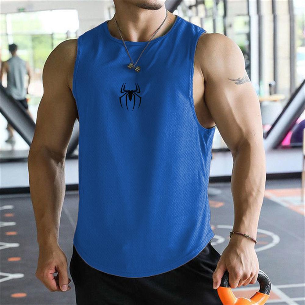 Mens Bodybuilding Sleeveless Casual Hip Hop T-shirts Summer Cool Breathable Cotton Gym Fitness Muscle Tank Tops