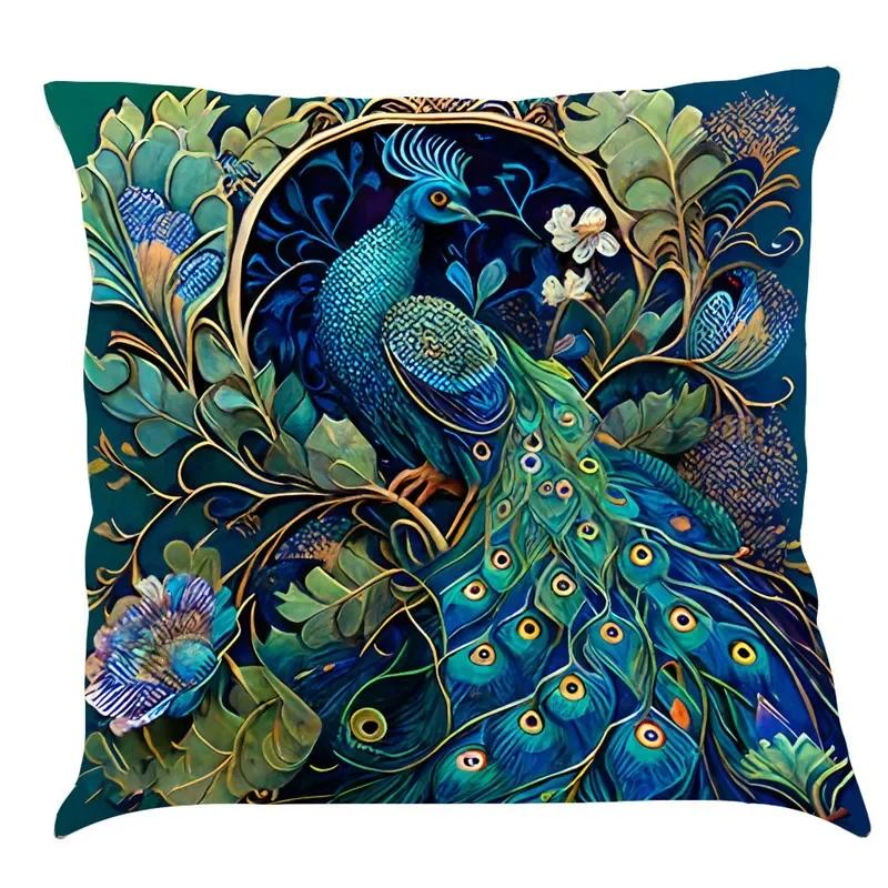 Classic Oil Painting Cat Design Linen Pillowcase 45x45cm Living Room Sofa Cushion Covers Home Decoration Car Waist Pillow